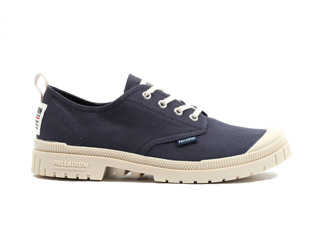 Zapatos Bajos Palladium PAMPA SP20 LOW CANVAS Mujer Indigo | Costa Rica-53841